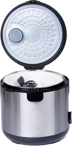 Tayama 20-Cup Stainless Steel Automatic Rice Cooker & Food Steamer, Black