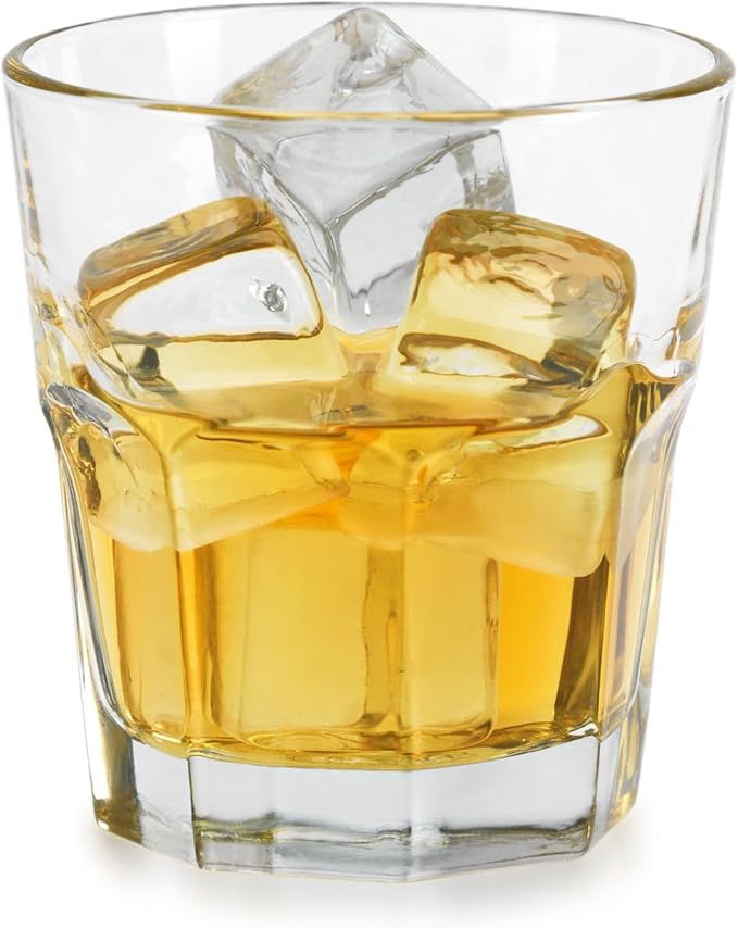 Libbey Gibraltar DuraTuff Rocks Glasses Set of 12, 10 Oz Durable, Restaurant Style Whiskey Glasses Set, Cocktail Drinking Cups for Hosting, Bar Service