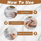 100Pcs Tea Bags for Loose Leaf Teas, Disposable Tea Bags, Disposable Non-Woven Filter Bag with Drawstring for Herbal, Coffee, Spice(3.15x3.94Inch)