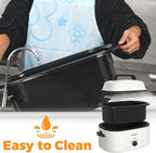 24 Quart Electric Roaster Oven with Visible & Self-Basting Lid, Large Turkey Roaster with Defrost Warm Function, Adjustable Temperature, Removable Pan Rack, Stainless Steel