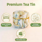 HAN SHENG 6 Pcs Airtight Tea Storage Tins 10 OZ, Food Storage Containers for Coffee Beans, Spices, Sugar