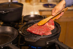 GSI Outdoors Guidecast 10" Dual-Sided Cast Iron Griddle/Grill Pan with Removable Wire Handles
