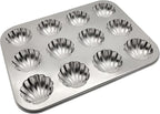 Fox Run Stainless Steel Scallop Shell Madeleine Pan, 12 French Cookie Mold Baking Pan