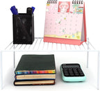 Redrubbit Large (15.7 x 9.4 Inch) Cabinet Storage Shelf Rack, Set of 6, Rustproof, Minimalist, White, Metal Steel, 6 Shelves, Kitchen, Bathroom, Bedroom, Freestanding, No Assembly Required