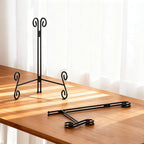 Easel Stand, 12 Inch Plate Stand, 1 Pack Metal Plate Holder for Display, Iron Plate Stands for Picture Frame Record Album Collectibles