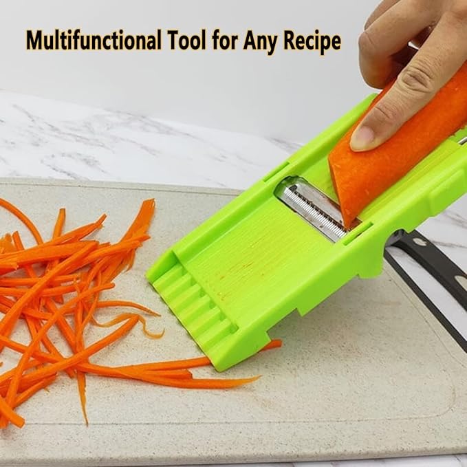 Pelador Multifuncional 2-En-1, Multi Cutter and Julienne Set with Grating Plate Great, 2025 Multifunctional Kitchenware Set with Grating Plate, Double-Edged for Easy Peeling (2 PCS)