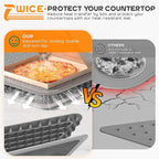 Warming Mat for Food, Fast Heating Silicone Electric Warming Tray with Heat Resistant Pad Protects Table,7 Level Temp, 8H Timer, Portable & Rollable Food Warmers for Parties Buffet, Daily Use