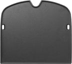 BBQ-PLUS Cast Iron Cooking Griddle for Weber Traveler Portable Gas Grill, Rectangular, Black, 12.5 x 13.4 inch