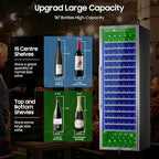 24 Inch Wine Cooler Refrigerator,187 Bottles Large Wine Fridge Freestanding Tall Wine Cooler with Upgraded Compressor, Low Noise and Elegant Design for The Wine Lovers