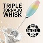 Zulay Kitchen Patented Tornado Triple Whisk Milk Frother with 4 Duracell Batteries – Handheld Foam Maker for Coffee, Lattes, Matcha & Hot Chocolate – Rich, Creamy Froth in Seconds - Nature's Sunrise