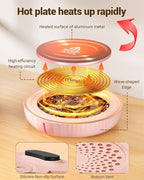 HouseGem Large Candle Warmer Plate - Coffee Cup Mug Warmer for Desk, Candle Melter, Electric Mug Heater for Beverages, Milk & Tea, Coffee Accessories Ideal Gifts Keep Cup Warm (Pink)