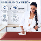 StepRite 4/5 Inch Thick Kitchen Mat Anti Fatigue Mat Kitchen Rugs Kitchen Decor Non-Slip, Stain & Water Resistant, Kitchen Mats Desk Mat for Kitchen, Office, Workshop, Red, 17'' x 39''