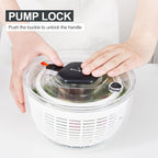 Smile mom Salad Spinner Small Lettuce Spinner Kitchen Gadgets Vegetable Washer, High Efficiency for Home Kitchen Washing & Drying Leafy Vegetables, One-Handed Handle Easy Press 3.8 Qt White