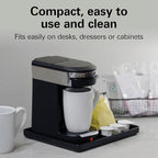 Hamilton Beach Commercial Deluxe 1-Cup Coffee Maker, Black/Stainless-Steel, 3-Minute Brew Time, Auto Shutoff, Coffee Pod Brewer, cUL Certified, HDC200S-CA
