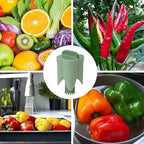 Pepper Corer Seed Remover Tool, Bell Pepper Core Cutter Deseeder, 2 in 1 Fruit & Vegetable Core Tools for Kitchen Family Camping Restaurant (Green)