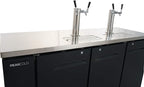 PEAKCOLD 3 Door, 4 Tap Commercial Beer Dispenser - Double Tower Keg Cooler - Kegerator; 72" W
