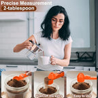 Palksky Coffee Scoop & Funnel for Reusable K Cup Refillable Coffee Pods,2 Tablespoon Coffee Measuring coffee Scooper,1PCS(Orange)