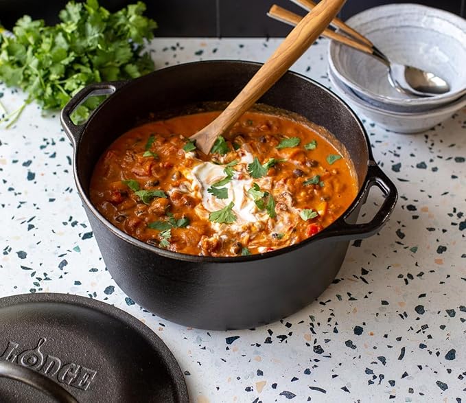 Lodge Cast Iron Set - Pre-Seasoned Kitchen Set - Skillets, Griddle & Dutch Oven Included - PFAS-Free Non-Toxic Cookware - 5-Piece Set