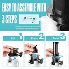 Ventray Ginnie Mini Cold Press Juicer, Small Slow Masticating Juicer for Vegetables and Fruits, High Juice Yield, Easy to Clean, Space-Saving, Fit for Personal/Travel/Picnic/Office - White
