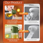 YARRAMATE 2Pcs 16oz/470ml Glass Olive Oil Sprayer for Cooking with Stickers, 2 in 1 Oil Dispenser for Kitchen Gadgets, Food Grade Premium Spray Bottle for Salad, BBQ (Black&OliveGreen)
