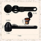 Palksky Coffee Scoop and Filter Cup for Keurig 1-Stream Refillable Coffee Pods, Reusable K Cup Filter for Single Serve Coffee Maker, 2 Tablespoon Slide Coffee Measuring Funnel Scooper