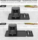 Silicone Heat Resistant Mats for Countertop,24x16 Inch Air Fryer Mat with Kitchen Accessories Holder Pad for Microwave/Oven,Compatible with Ninja/Cosori/Chefman/Toshiba,Kitchen Countertop Protector