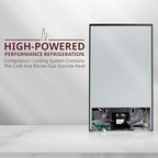 SCHMECKE 28 Bottle Compressor Wine Cooler Refrigerator w/Lock - Large Freestanding Wine Cellar - 41f-64f Digital Temperature Control Wine Fridge For Red, White, Champagne or Sparkling Wine - Black