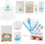 Baketivity Kids Baking DIY Activity Kit - Bake Delicious Cinnamon Buns with Pre-Measured Ingredients – Best Gift Idea for Boys and Girls Ages 6-12 – Includes Free Hat and Apron
