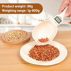 Digital Measuring Spoon Scale,Electronic Food Measuring Scale,Food Weight Scale Grams and Ounces,800g/0.1g High Precision Digital Kitchen Food Scale with LCD Screen,Household Weighing Scoop