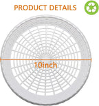 Paper Plate Holders, 8 Packs 10 Inch paper plate holders reusable white Plastic Heavy Duty supports for Picnic Party Dinner
