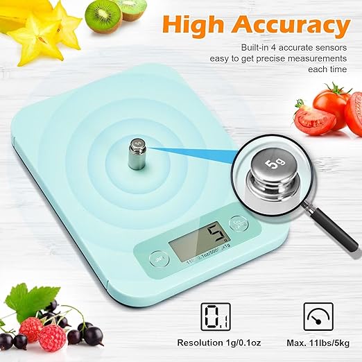 Smart Food Scale - Digital Kitchen Food Scales Weight in Grams and Ounces with Nutritional Analysis APP, Food Calorie Scale for Weight Loss, Keto, Macro, Meal Prep