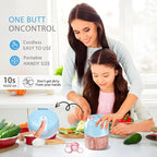 EASYSPEED Electric Garlic Chopper 1Cup, Mini USB Charging Wireless Food Processor with 304 Stainless Steel, 3 Sharp Blades, Portable Kitchen Meat Grinder for Onion, Garlic, Ginger, Baby Food