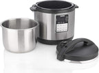 Zavor LUX Edge, 8 Quart Programmable Electric Multi-Cooker: Pressure Cooker, Slow Cooker, Rice Cooker, Yogurt Maker, Steamer and more - Stainless Steel (ZSELE03)
