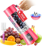 Cordless Portable Personal Size Blender - Mini Blender Make Smoothies and Shakes, 380Ml BPA Free Travel Cup, Powerful Blending Suit in Office/Home/Gym, Mother's Day
