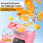 Portable Blender for Smoothies & Shakes - Cordless Personal Size Blender with 6 Blades, 380Ml Juice Cup, Lightweight & Rechargeable, Freshly Squeezed for Picnic/Sports/Office, Mother's Day