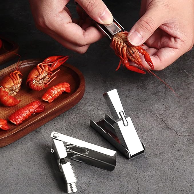 Crawfish Peeler Tool, Portable Stainless Steel Crawfish Tail Remover Tool, Crawfish Accessories for Easy Shelling, Fast Sheller Tool for Clean Hands, Best Kitchen Gadget for Seafood Lovers (5)
