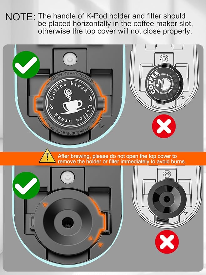 Single Serve Coffee Maker for K-Cup and Ground Coffee, Fast Brew, 6-12 oz Brew Sizes One Cup Coffee Machine Fits 5.5" Mugs, One-Button Small Coffee Maker with Descaling Reminder, Light Blue