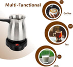 Gugxiom 600ml Electric Turkish Coffee Pot, Stainless Steel Turkish Coffee Maker, Heating Tea Maker Kettle For Home Travel