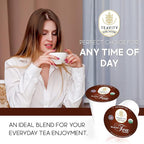 Teavity Organic Black Tea Pods for Keurig - Premium Unsweetened, Naturally Caffeinated Tea for KCup - Hot or Iced (36 Pods)