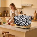Leopard Print Toaster Oven Dust Cover, Heat-Resistant Case for Toaster Oven, Heavy Duty Washable Dust Cover Fit Most Small Appliance, (Small-14.5*18.46*9 inches)