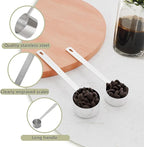 LEIFENY 2PCS 2 Tablespoon Coffee Scoop, Long Handle Measuring Spoon, Two tbsp (30ml, 1/8cup) Stainless Steel Scooper