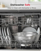 5-Quart Colander for Kitchen, Stainless Steel Colander with Base, Pasta Strainer with Handle, Food Strainer for Spaghetti, Vegetables, Fruit