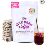 Katy’s Cold Brew Coffee Pitcher Packs | 20 Large Cold Brew Bags with Smooth, Bold Brazilian Coffee | Easy, Mess-Free Brewing in Any Container | 100% Woman-Owned | Makes 100 Cups