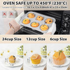 Jumbo Silicone Muffin Pan with Metal Frame, Non Stick Silicone Cupcake Pan with Handles 6 Cup, BPA Free Silicon Muffin Tin Tray Extra Large for baking, egg bites, Cupcake Mold Light Grey