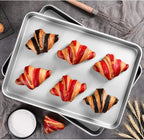 Baking Sheet Set of 2, Wildone Stainless Steel Baking Tray Cookie Pan, Size 20 x 14 x 1 Inch, Non Toxic & Heavy Duty & Easy Clean
