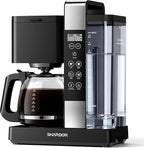 SHARDOR 10-Cup Coffee Maker, Programmable Drip Coffee Machine with 2–10 Cup Setting, Adjustable Keep-Warm Control, Removable 50oz Water Tank, Brew Strength Control & Brew Pause, Black