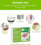Bonsenkitchen 6 Rolls 8" x 16' Vacuum Sealer Bags for Food with a Color Box, Easy to Store, Commercial Grade, BPA Free, Great for Food Storage or Sous Vide, VB20