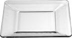 Libbey Tempo Glass Dinnerware Set, Sleek Square Clear Glass Plates and Bowls Set of 12, Dishwasher Safe Dinnerware for Parties or Everyday Use