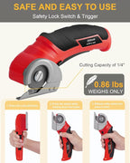 Christmas Stocking Stuffers for Men Gifts, Cardboard Cutter Cordless Electric Scissors, 4V Electric Box Cutter Cardboard Recycling, Rechargeable Carpet Cutter Tool with Self-Sharpen Blade for Plastic