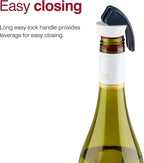 Zyliss Easy Seal Bottle Stoppers - Dishwasher-Safe, Leak-Proof Champagne and Wine Stoppers for Home Bar Accessories - Reusable Corks for Wine, Beverages, Oil & Vinegar - 6 Pieces - Red & Grey
